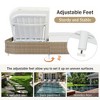 Whisen Outdoor Rattan Daybed with Beige Cushion, 5-Position Adjustable Backrest & Removable Pillows - 4 of 4