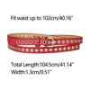 Allegra K Women's Belt PU Leather Skinny Plus Size Punk Rock Style Grommet Waist Belts - 3 of 4