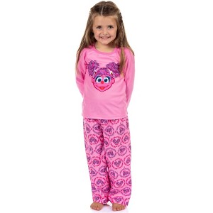 Sesame Street Abby Cadabby Pajamas Long Sleeve Pant Loungewear Sleep Set Pink - 1 of 4