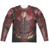 Men's Justice League Movie Flash Uniform (Front Back Print) Long Sleeve Costume T-Shirt - 2 of 4