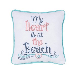 C&F Home Heart At The Beach Small Petite Throw Pillow - 1 of 4