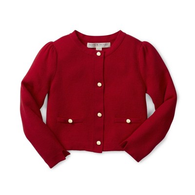 Hope & Henry Girls' Milano Stitch Cardigan, Kids