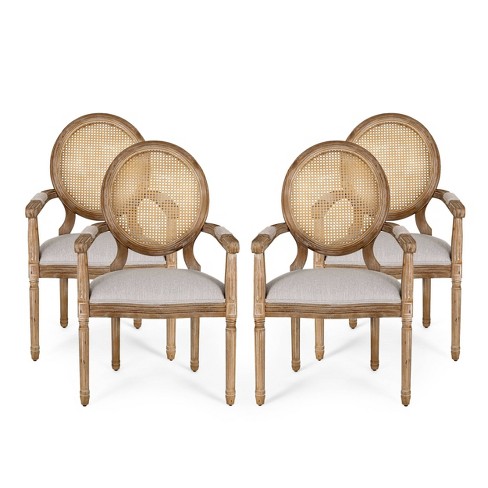 Louis Natural With Rattan Dining Chair