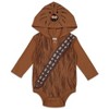 Star Wars Chewbacca Darth Vader R2-D2 Baby 3 Pack Long Sleeve Bodysuits Newborn to Infant - image 4 of 4