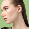 SOHI Women's Crystal Silver Bling Cuff Earrings - 3 of 4