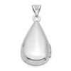 Black Bow Jewelry 21mm Diamond Accent Teardrop Locket in 14k White Gold - 3 of 4