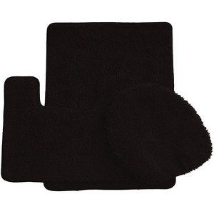 Ben&Jonah Elegant 3 Piece Bath Rug Set Elegant 1 Bath Rug (18" x 30"), 1 Contour Mat and 1 Toilet Seat Cover (APX 18" x 18") - 1 of 3