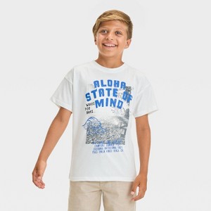 Grayson Threads Kids Big Boy Aloha State of Mind T-Shirt - Off-White - 1 of 4