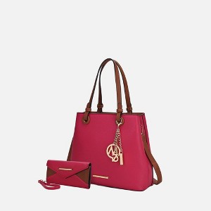 MKF Collection Kearny Vegan Leather Women’s Tote Bag with Wallet by Mia K- 2 pieces - 1 of 4