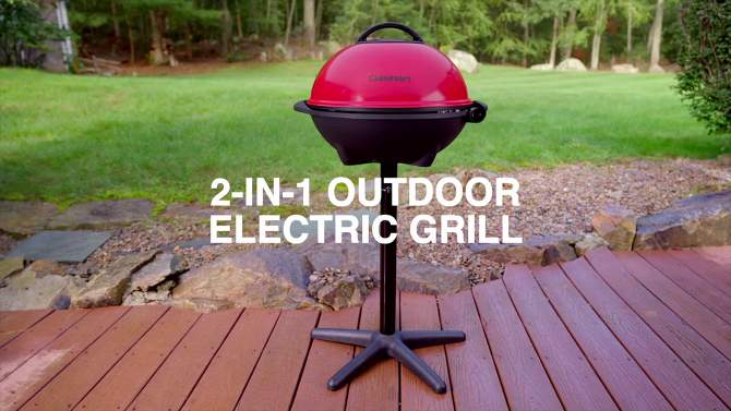 Cuisinart CEG-115 Portable Electric Grill, Red, 2 of 8, play video