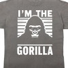 I’m The Gorilla Mugshot Adult VIntage Gray Crew Neck Short Sleeve T-shirt - 2 of 4
