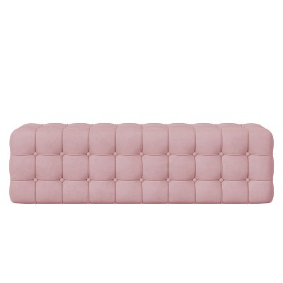 NicBex Modern 46.3" Velvet Bench Rectangular Footstool for Bedroom and Entryway