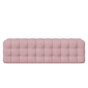 NicBex Modern 46.3" Velvet Bench Rectangular Footstool for Bedroom and Entryway - 1 of 4