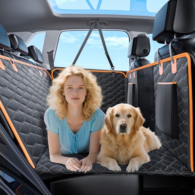 JOEJOY Back Seat Extender for Dogs,Dog Car Seat Cover for Back Seat,Sturdy Hollow Board Dog Hammock Holds 280lbs,Travel Dog Bed,52"*63"