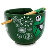 Silver Buffalo Disney The Nightmare Before Christmas Santa Jack Ramen Bowl and Chopstick Set - 2 of 4