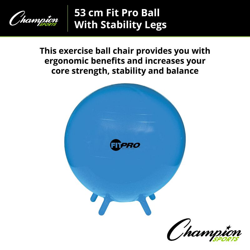 Champion Sports FitPro Ball with Stability Legs, 4 of 6