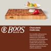 John Boos Small Maple Wood Cutting Board for Kitchen Thick Reversible End Grain Charcuterie Boos Block with Finger Grips - 4 of 4