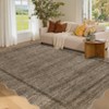 Scalloped Washable Bordered Living Room Bedroom Rug, Ultra Thin Non Slip Indoor Farmhouse Carpet for Dining Room - 2 of 4