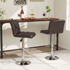 Tangkula 4 PCS Bar Stools PU Leather Swivel Bar Chairs Height Adjustable Upholstered Barstools - 4 of 4