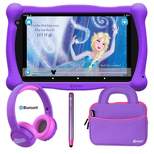 Contixo V10 Kids Tablet 50 Disney E-Books HD 7”, 32GB, 2GB RAM,  Quad Core 1.6GHz CPU Android Tablets Dual Camera, Bluetooth, WIFI+  Child Proof Case & Screen Protectors + Stylus Pen with Kids Headphones and Tablet Bag