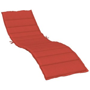 vidaXL Sun Lounger Cushion/Sunbed Seat Pad - Melange Red - 78.7"x19.7"x1.6" - UV Resistant/Non-Slip/Polyester - 1 of 4