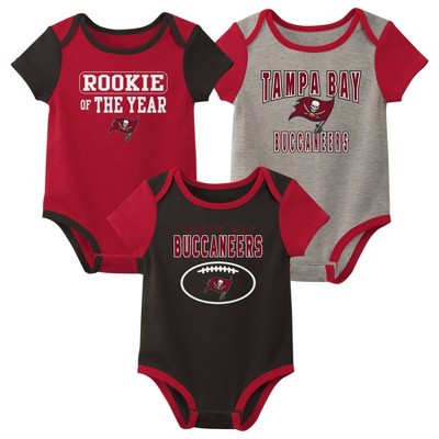 NFL Tampa Bay Buccaneers Baby Boys' 3pk Bodysuit Set