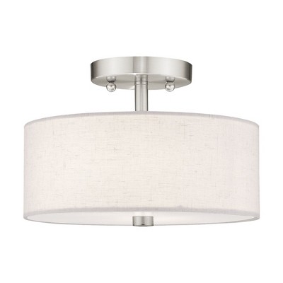 Meridian Modern Brushed Nickel 2-Light ADA Wall Sconce