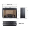 NicBex Electric Fireplace Insert Heater Stove Fireplace with Remote Control High Quality Touch Button 1500W Heater,Black - 3 of 4