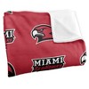 Miami University (Oh) Logo Pattern Silky 50x60 Blanket, 1 Sided - 3 of 4