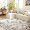 Aghana Digitals Brown Boho Faux Cashmere Area Rug - 6x9 Machine Washable Carpet with Grippers for - 3 of 4
