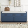 Bella Depot 43''W Rustic Storage Bench with 2 Drawers - 2 of 4