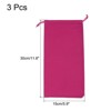 Unique Bargains Wedding Gift Microfiber Soft Drawstring Storage Bag 3 Pcs - 2 of 3