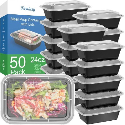 50 Pack Meal Prep Containers Reusable with Lids, Sturdy Leakproof & Food Safe