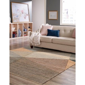 Unique Loom Kilim Jute Collection Area Rug - Maya - 1 of 4