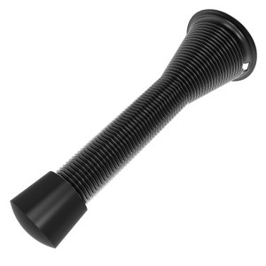 Garnen Spring Door Stopper for Wall, Heavy Duty Door Stoppers with Rubber Bumper Tip, Steel Black Door Stops, Easy Install Wall Mount Doorstop - 1 of 4