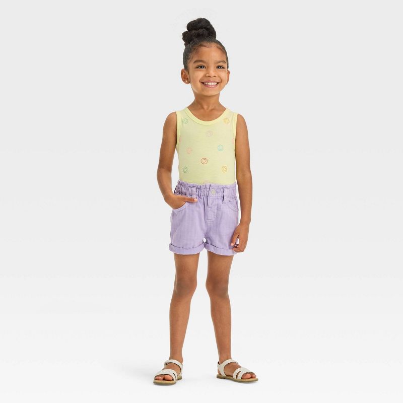 Toddler Girls' Smiles Tank Top - Cat & Jack™ Light Yellow, 4 of 5