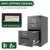 NicBex Locking File Cabinet with Drawers, Metal Space Saving Vertical Cabinet for Home & Office, Fits Letter/A4/Legal Files, Assembly Required, Black - 4 of 4