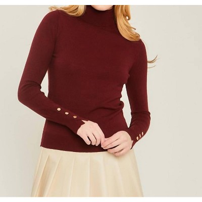 Women's High Neck Long Sleeve Top - LOVE TREE