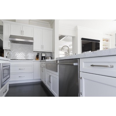 12-Inch Brushed Nickel Industrial Appliance Pull with Mounting Hardware