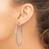 Black Bow Jewelry 2.5mm, Sterling Silver Twisted Round Hoop Earrings, 55mm in Diameter - 3 of 4