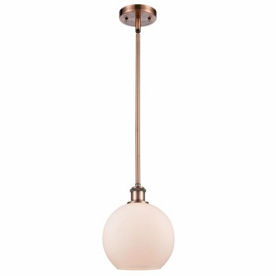 Athens - 1 Light Stem Hung Mini Pendant In Industrial Style-10 Inches Tall and 8 Inches Wide