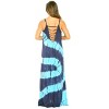 Riviera Sun Womens Maxi Dress  Tie Die Spaghetti Strap Long Sundress  Summer Dresses - 3 of 3