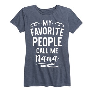 Women's - Instant Message - My Favorite People Nana Short Sleeve Graphic T-Shirt - 1 of 4