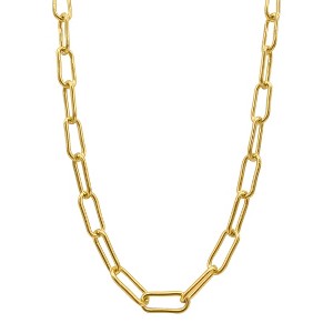 Adornia Tarnish Resistant 14k Gold Plated Wide Chunky Paper Clip Chain - 1 of 4