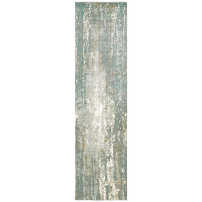 Oriental Weavers Formations 70002 Blue/ Grey Indoor Area Rug - 2'6" x 10'