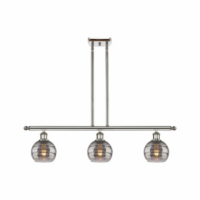 Rochester - 3 Light Stem Hung Island In Industrial Style-8.38 Inches Tall and 36 Inches Wide