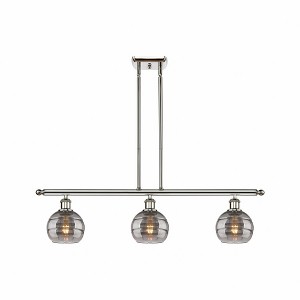 Rochester - 3 Light Stem Hung Island In Industrial Style-8.38 Inches Tall and 36 Inches Wide - 1 of 1