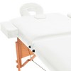 vidaXL 2-Zone Folding Massage Table 3.9 in. Thick White - 4 of 4