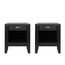 Set of 2 Foisy Contemporary Faux Wood Drawer Nightstands - Christopher Knight Home