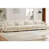 Large Straight Sectional Sofa,Modern Velvet Sectional Sofa With Waist Pillows And Throw Pillows,Comfortable Sofa For Living Room-Cuddlewood - 3 of 4